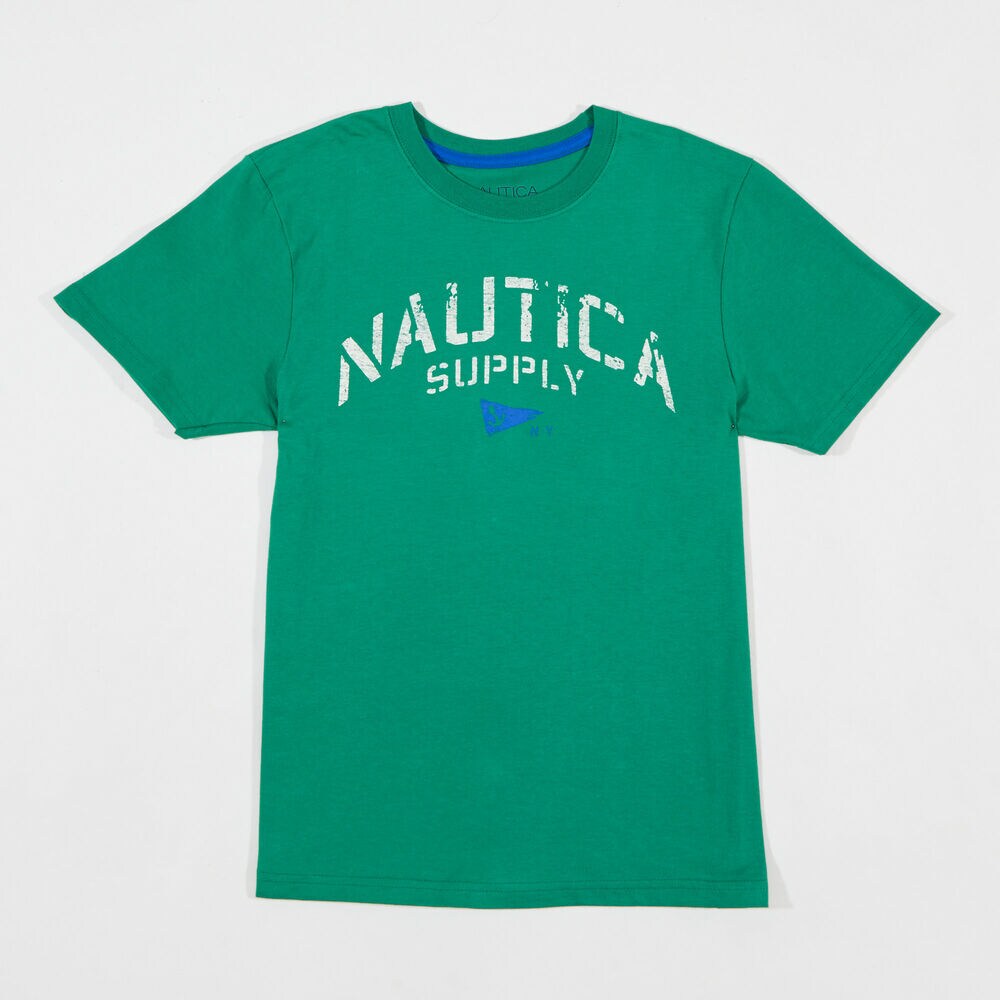  Boys' Nautica Supply Tee (8-16),Teal Wave,large