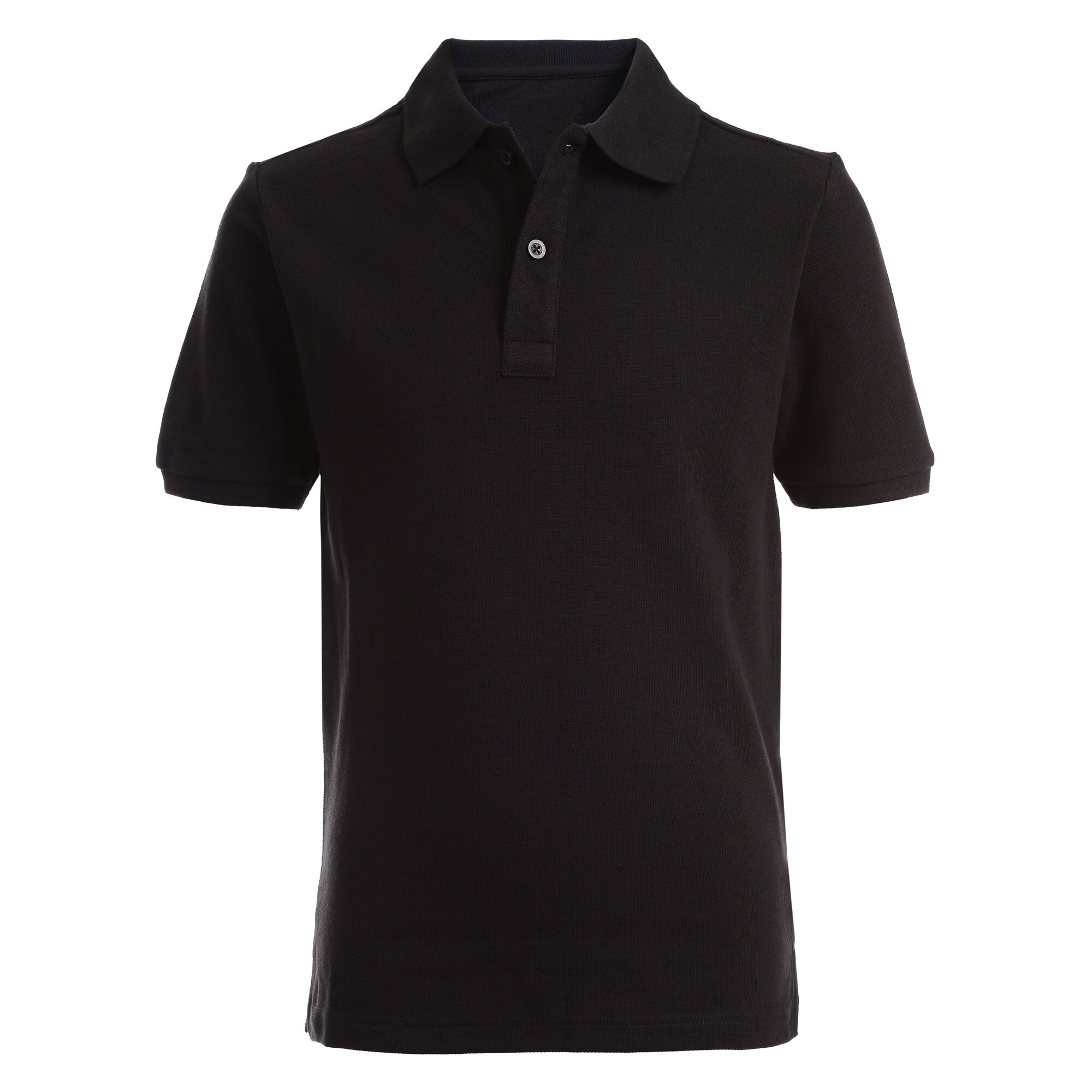 BOYS' PIQUE POLO (4-7),Black,large