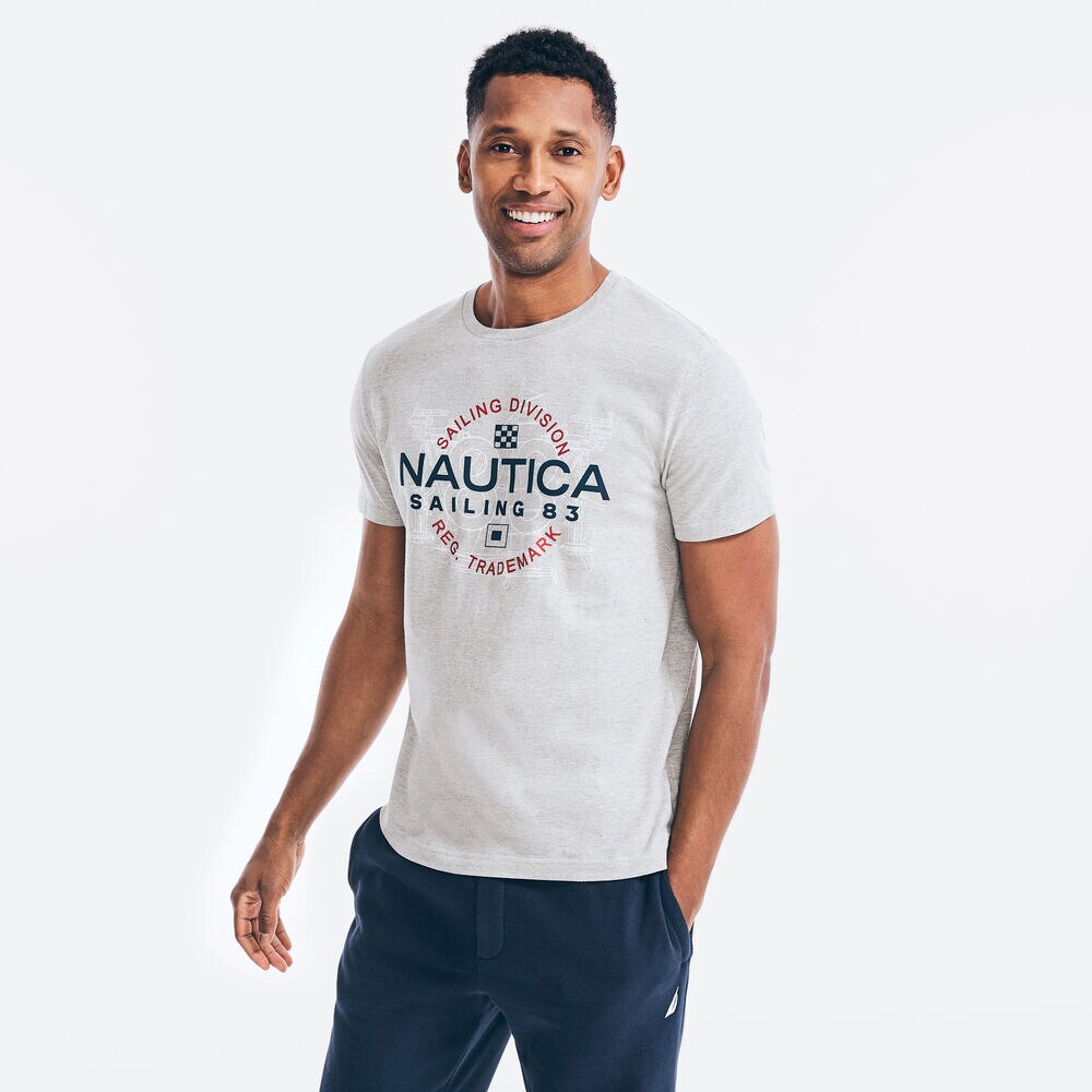 SAILING DIVISION GRAPHIC T-SHIRT,Grey Heather,large