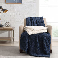 Declan Beige Throw Blanket,Sandstone,large
