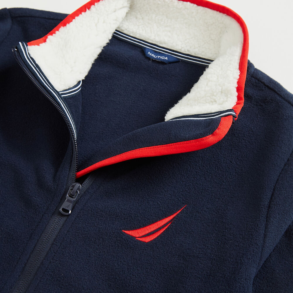 NAUTEX BRAND ICON FLEECE,Stellar Blue Heather,large