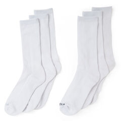 ATHLETIC CREW SOCKS, 5-PACK,Dove,large