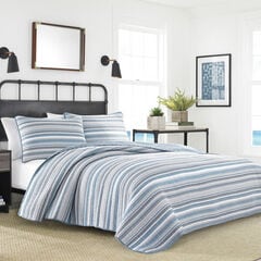 Jettison Grey Blue King Quilt Set,Blue Heather,large