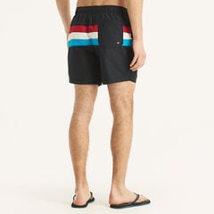 6" Striped Swim,Navy,large