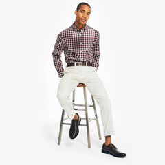 WRINKLE-RESISTANT PLAID WEAR TO WORK SHIRT,Rio Red,large