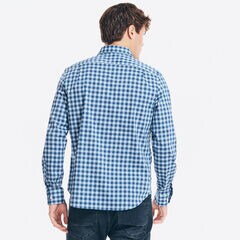 NAVTECH CLASSIC FIT PLAID SHIRT,Varsity Blue Wash,large