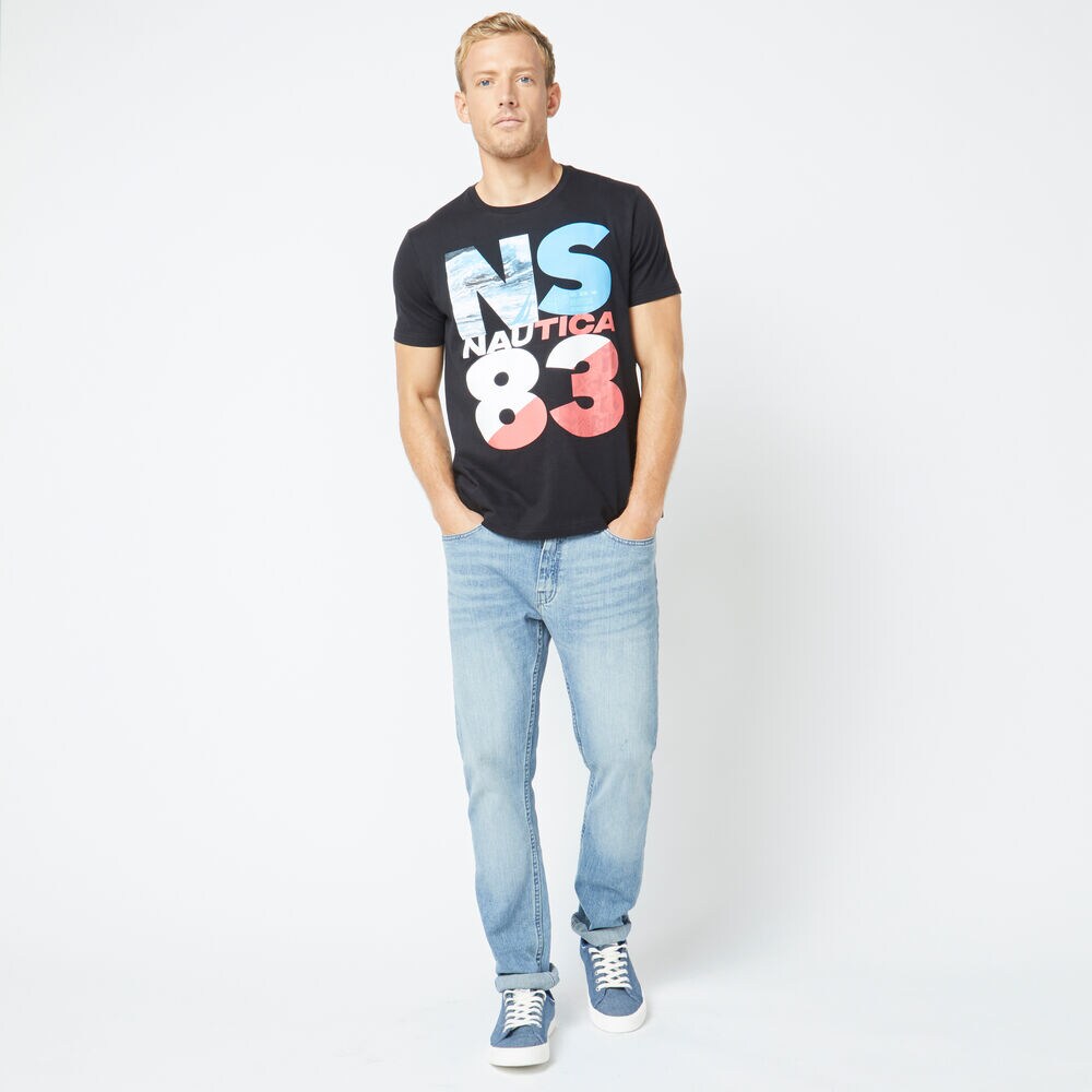 NS-83 GRAPHIC T-SHIRT,True Black,large