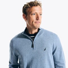 Navtech Quarter-Zip Sweater,Anchor Blue Heather,large