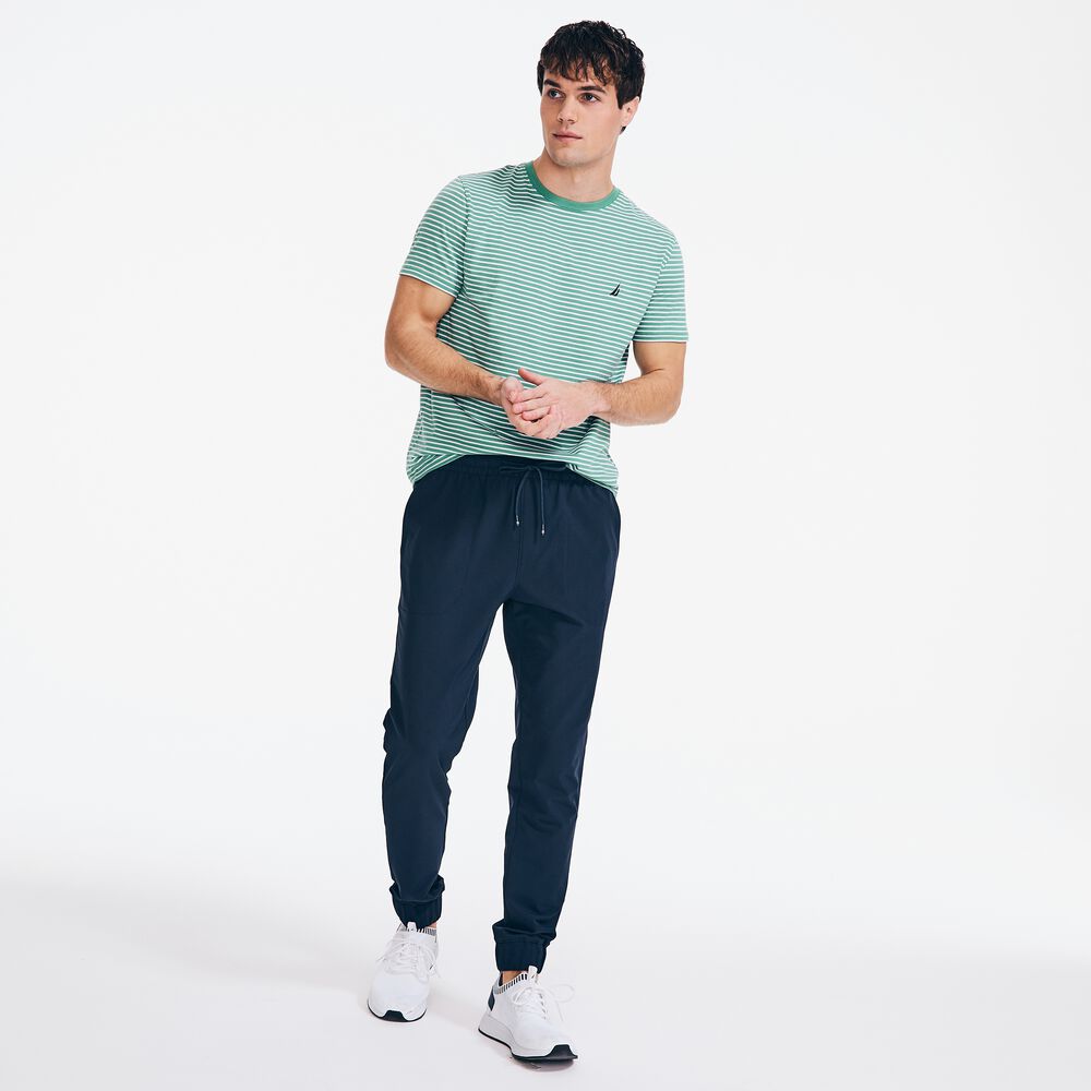 STRIPED BRAND ICON T-SHIRT,Bright Willow,large