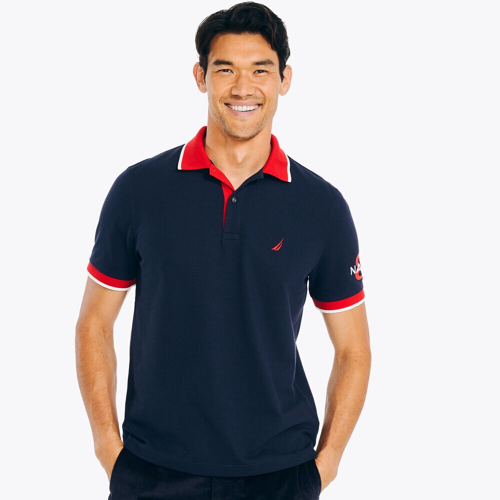 Classic Fit Polo,Stellar Blue Heather,large