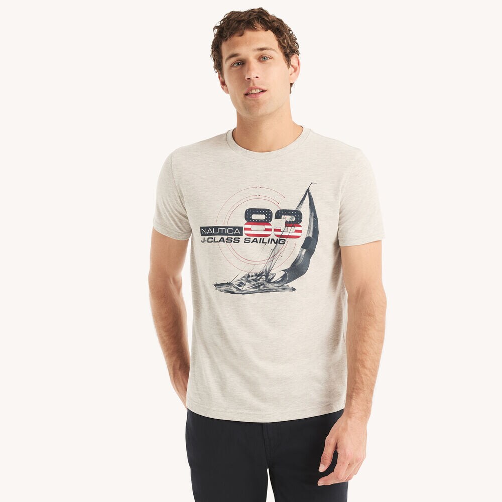 Sailing Graphic T-Shirt,Grey Heather,large