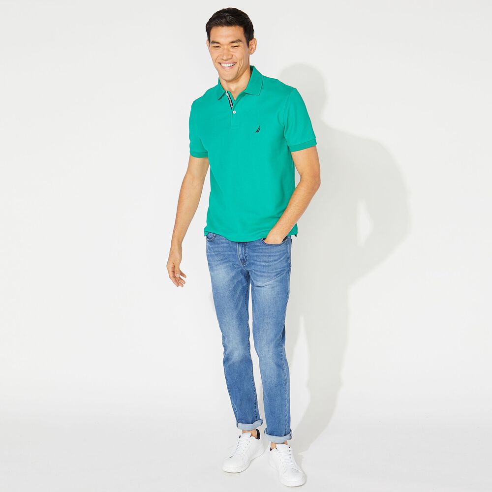 CLASSIC FIT DECK POLO,Dark Dill,large