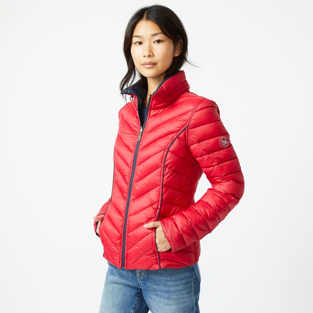 REVERSIBLE PACKABLE HOODED COAT,Tomales Red,large