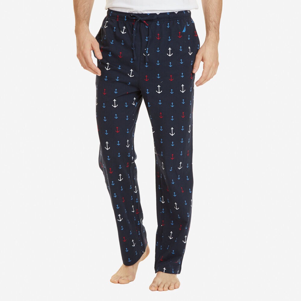 Anchor Print Pajama Pant,Navy,large