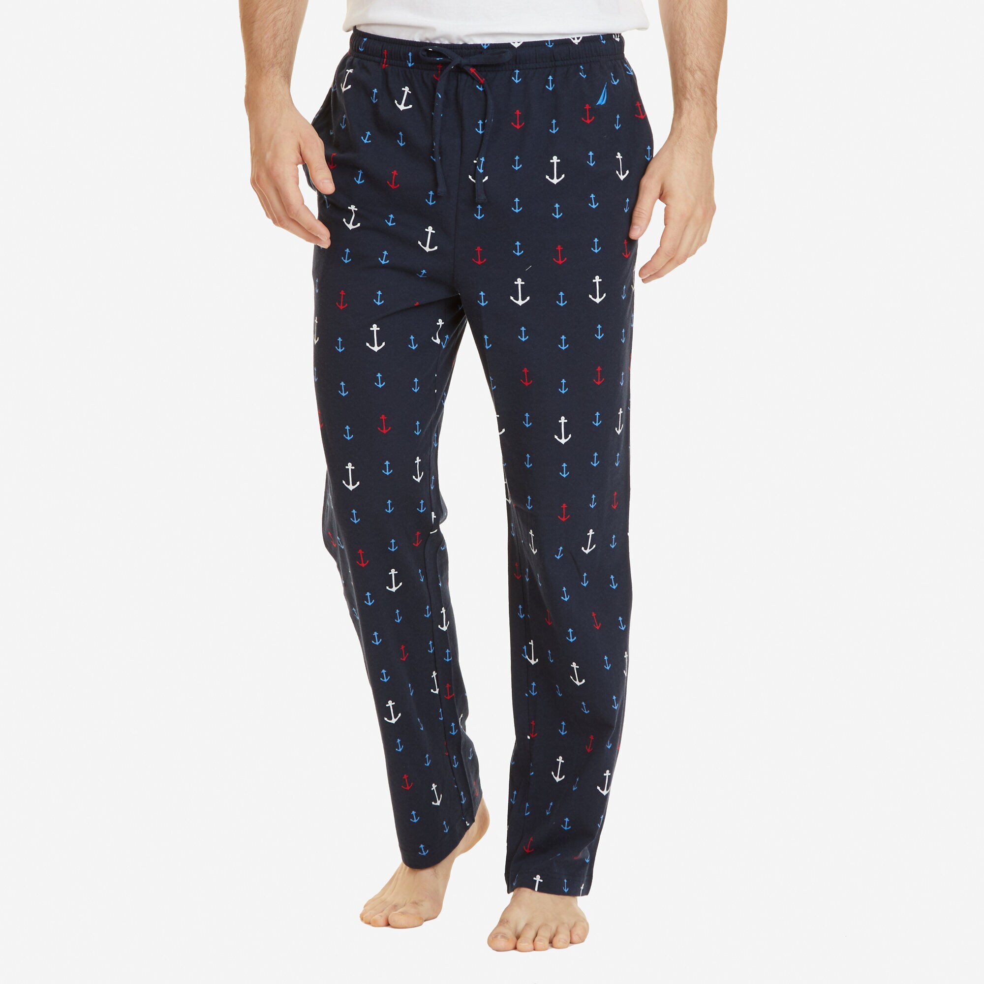 Anchor Print Pajama Pant,Navy,large