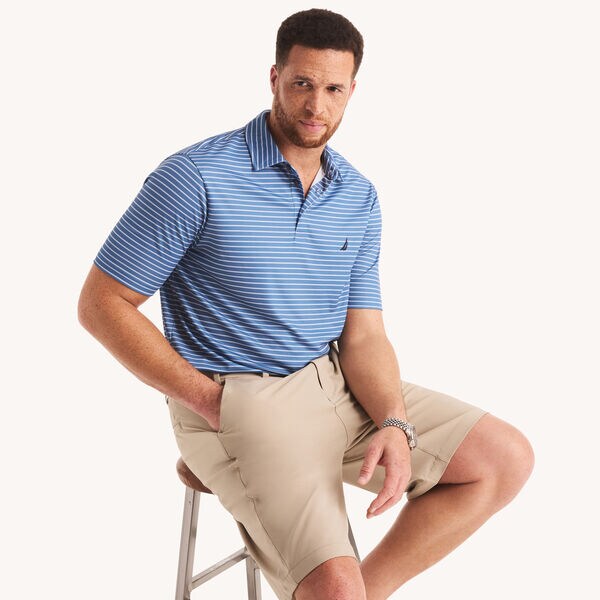 Big & Tall Striped Classic Fit Polo