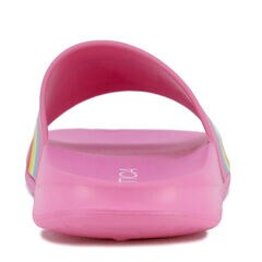 GIRLS' RAINBOW SLIDE SANDAL,Firey Red,large