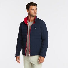 STRETCH REVERSIBLE PUFFER,Nautica Red/Orange,large
