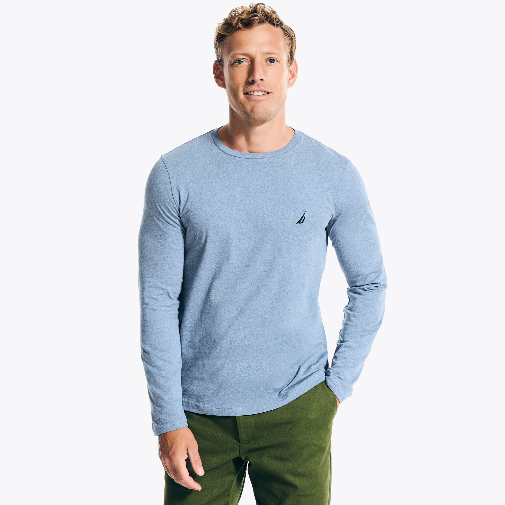 Nautica men's long sleeve shirts & tops clearance