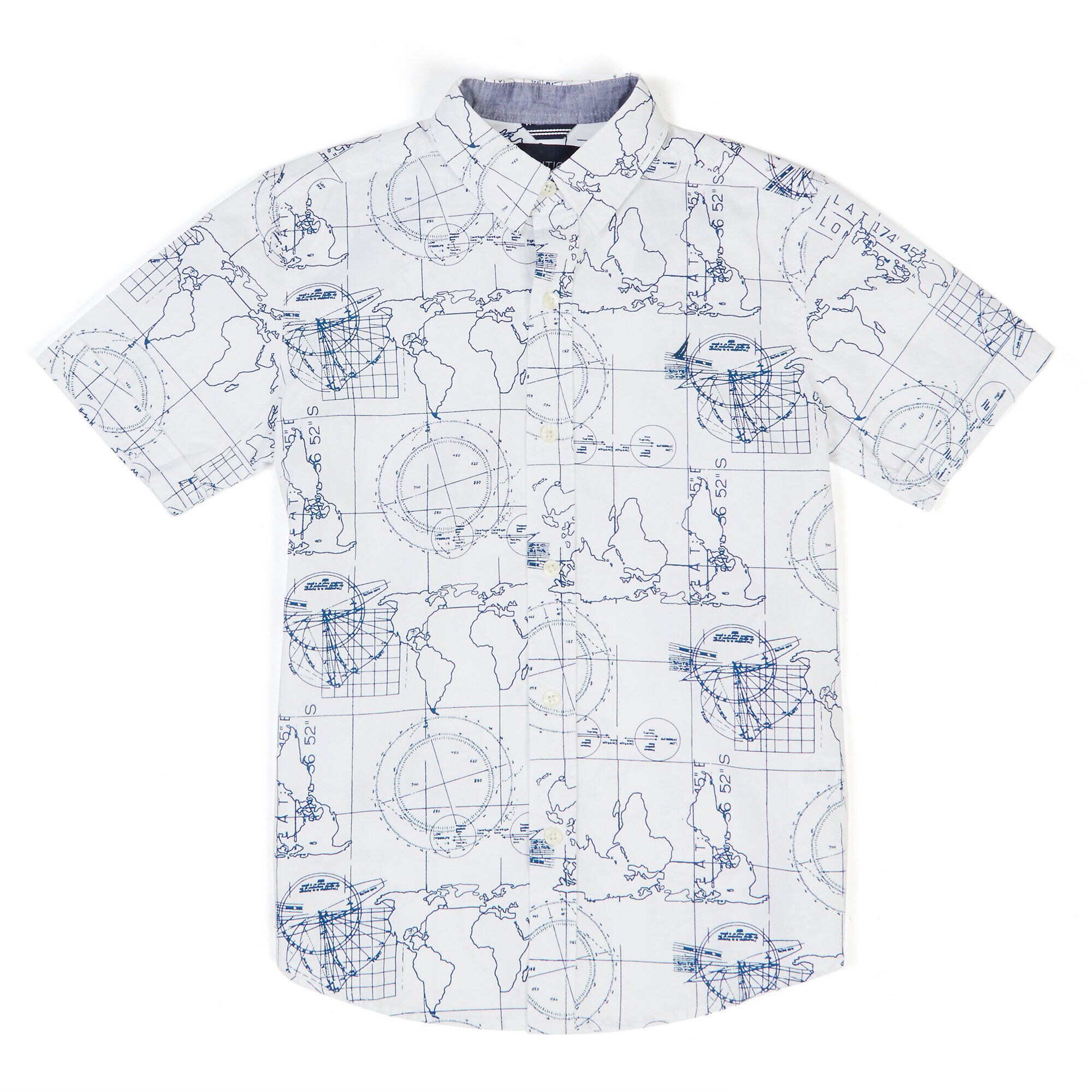 Little Boys' Brookdale Short Sleeve Button Down (4-7),Antique White Wash,large