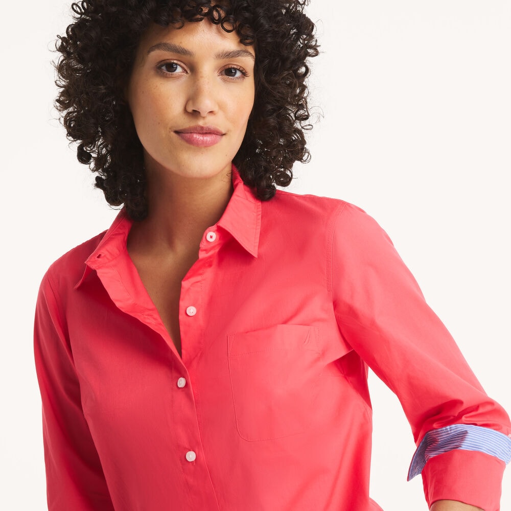 Button-Up Shirt,Pomegranate,large
