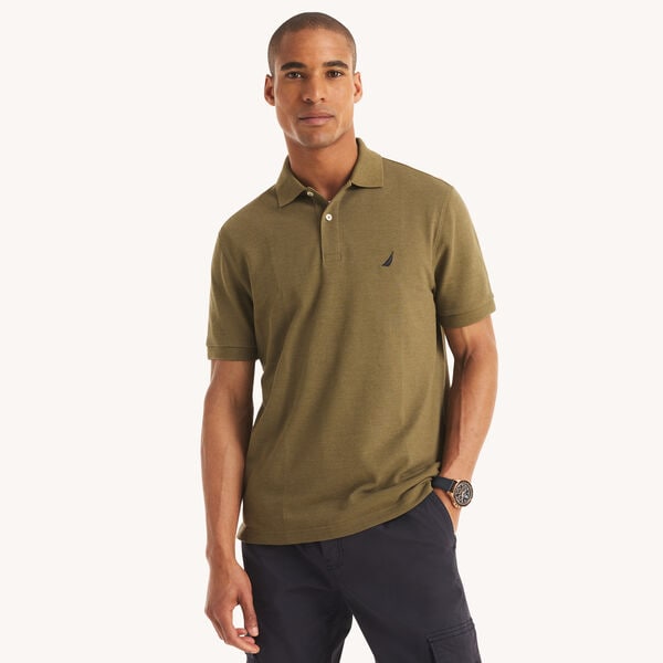 Classic Fit Heather Deck Polo