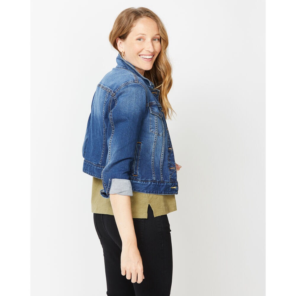 NAUTICA JEANS CO. DENIM JACKET IN MEDIUM WASH,Angel Blue,large