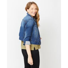 NAUTICA JEANS CO. DENIM JACKET IN MEDIUM WASH,Angel Blue,large