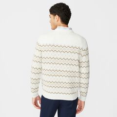 FAIR ISLE CREWNECK SWEATER,Wheat Flax,large