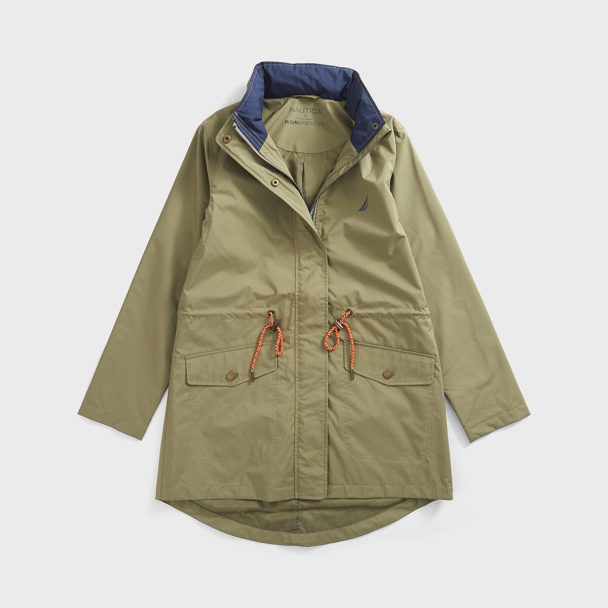 LIGHTWEIGHT HOODED RAINBREAKER JACKET,Teal Wave,large