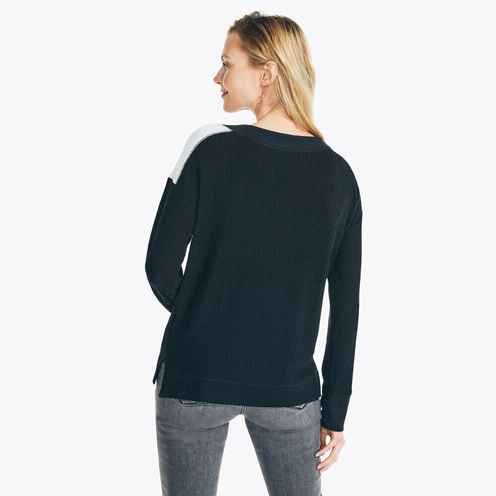 LONG-SLEEVE V-NECK THERMAL,True Black,large