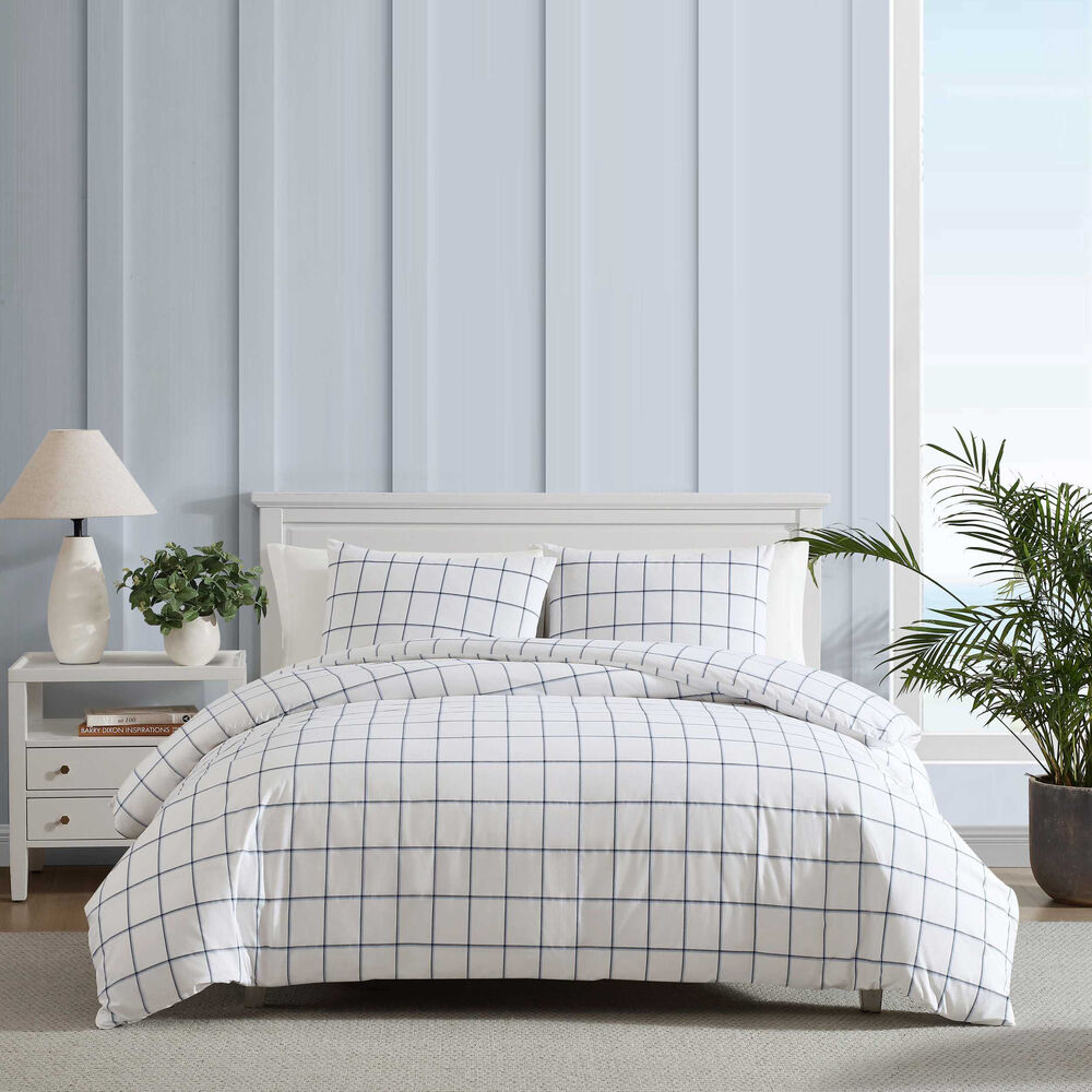 Plot Blue Full/Queen Duvet Cover Set,Blue Mirage,large