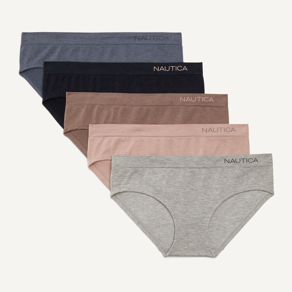 Seamless Hipster Brief, 5-Pack,Dark Brown,large