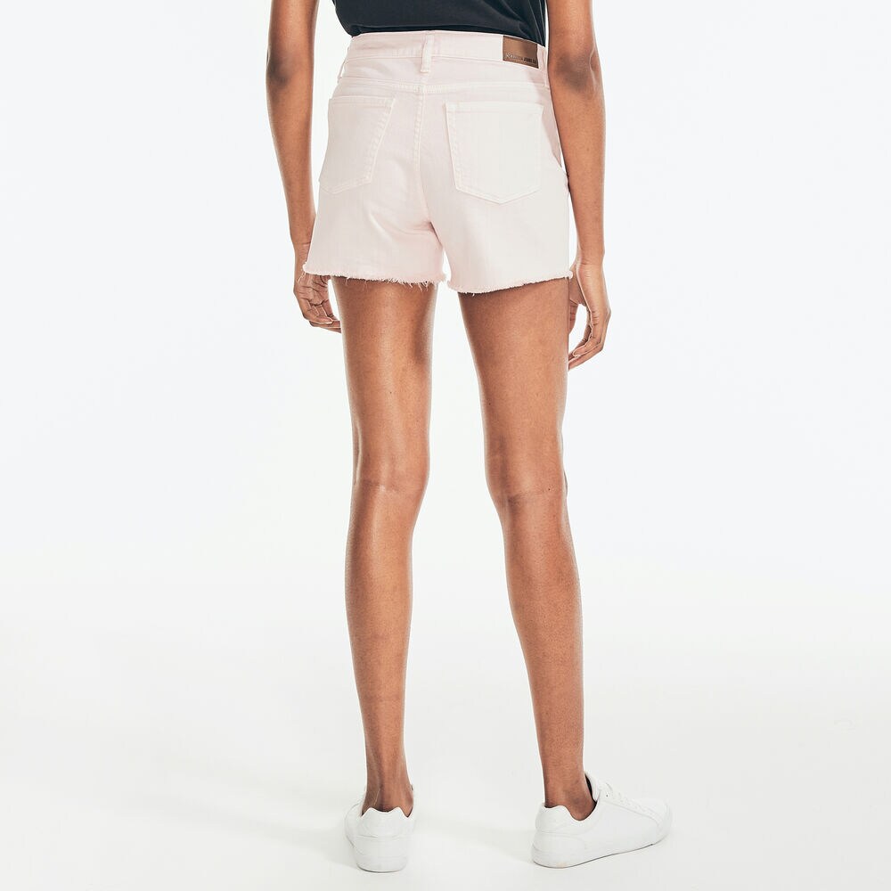 3.5" NAUTICA JEANS CO. MID-RISE FRAYED SHORT,Flare Red,large
