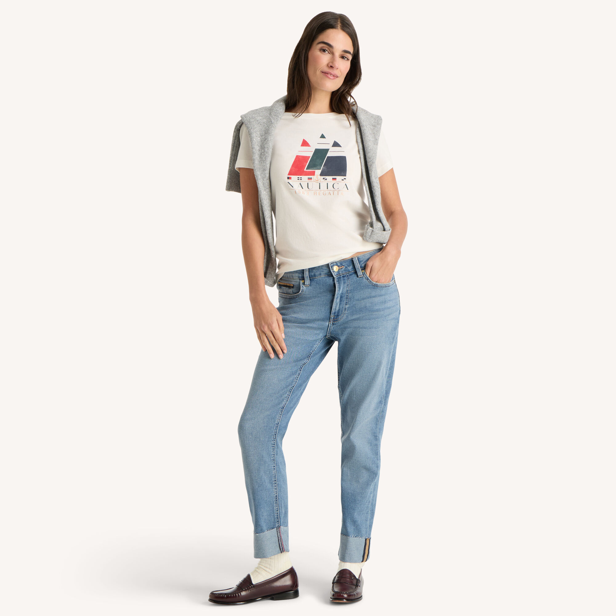 Cuffed Straight Jean (00198383009724) photo