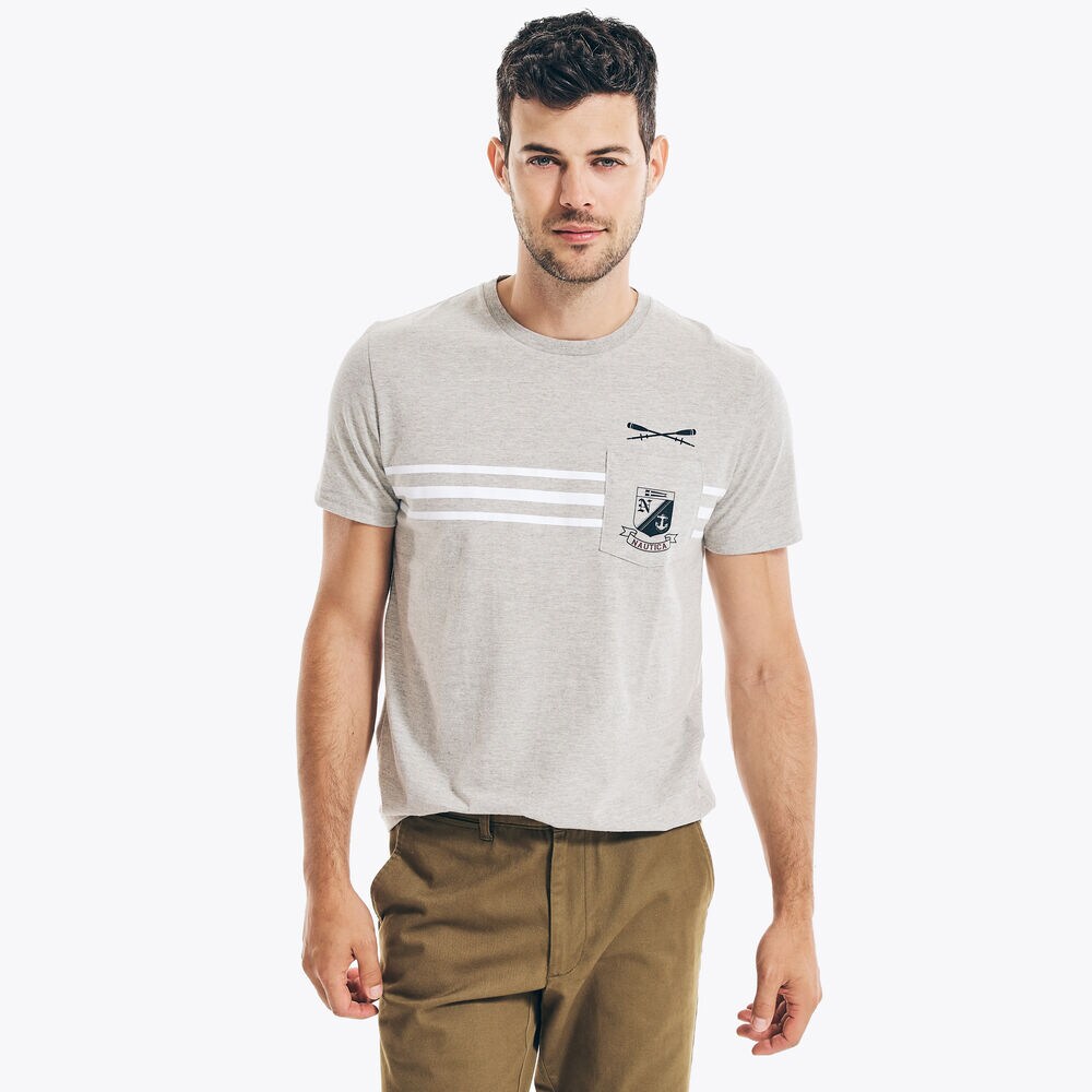 ROWING TEAM GRAPHIC T-SHIRT,Grey Heather,large