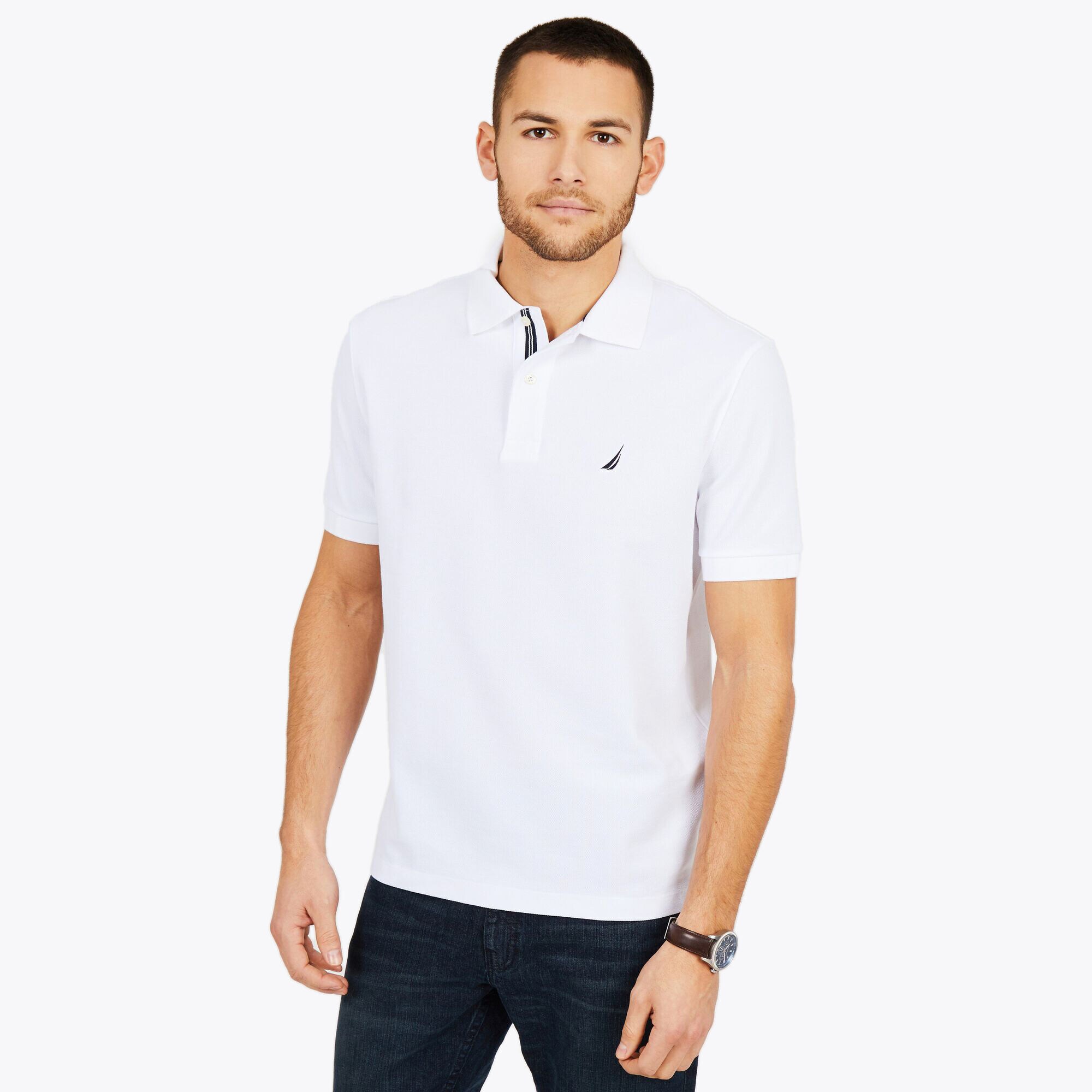 BIG & TALL CLASSIC FIT PERFORMANCE DECK POLO,Bright White,large