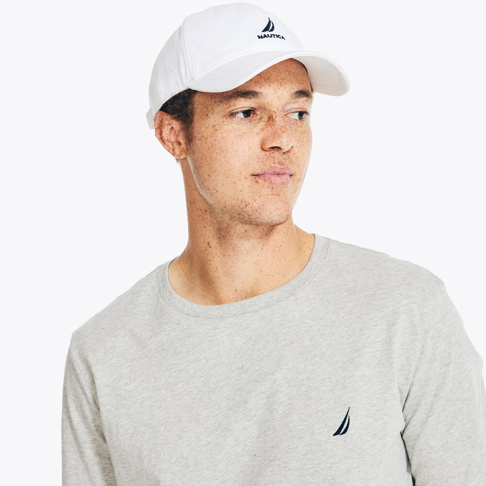 Crewneck Long-Sleeve T-Shirt,Grey Heather,large