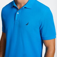 BIG & TALL STRETCH MESH POLO,Capri Blue,large