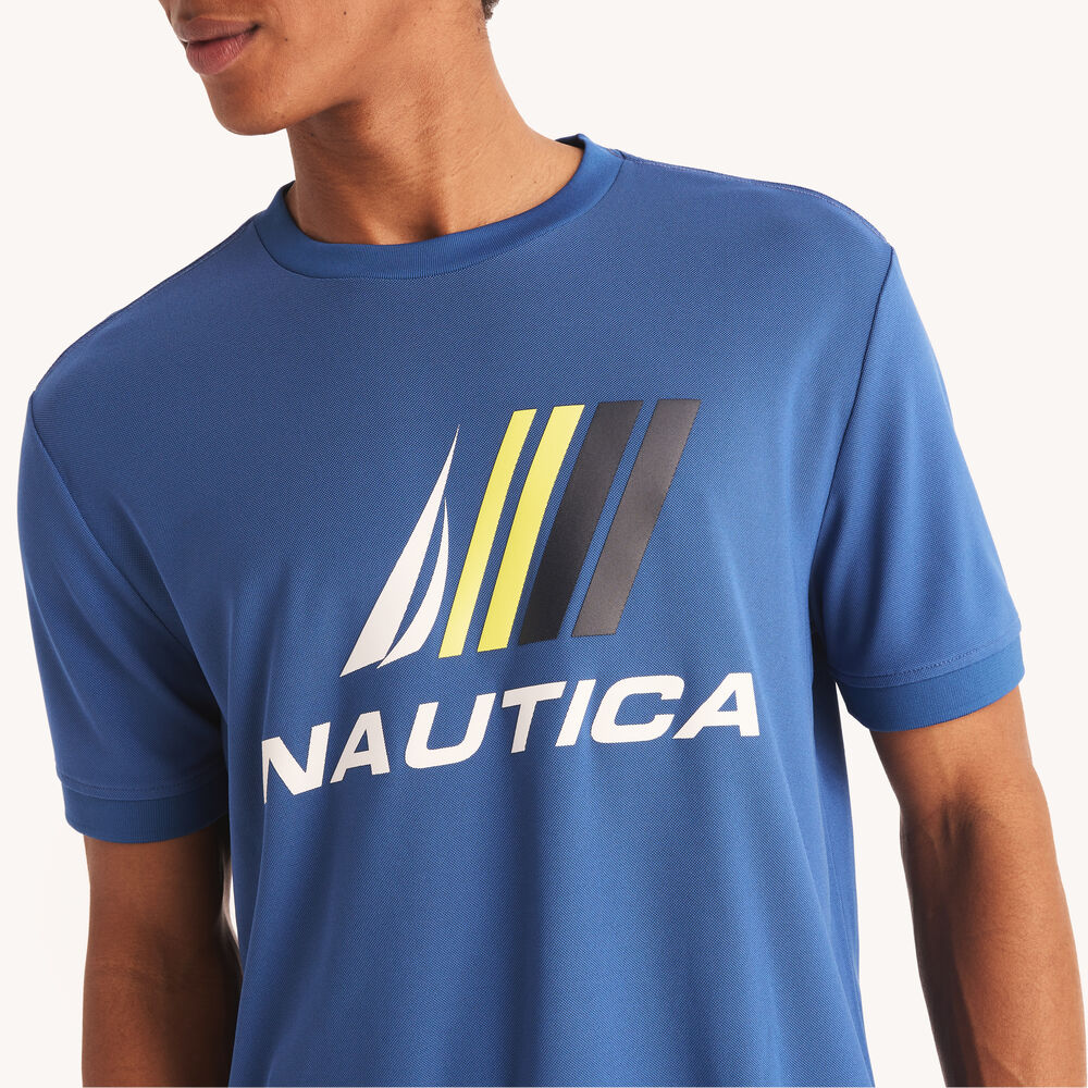 Navtech Logo T-Shirt,Windsurf Blue,large