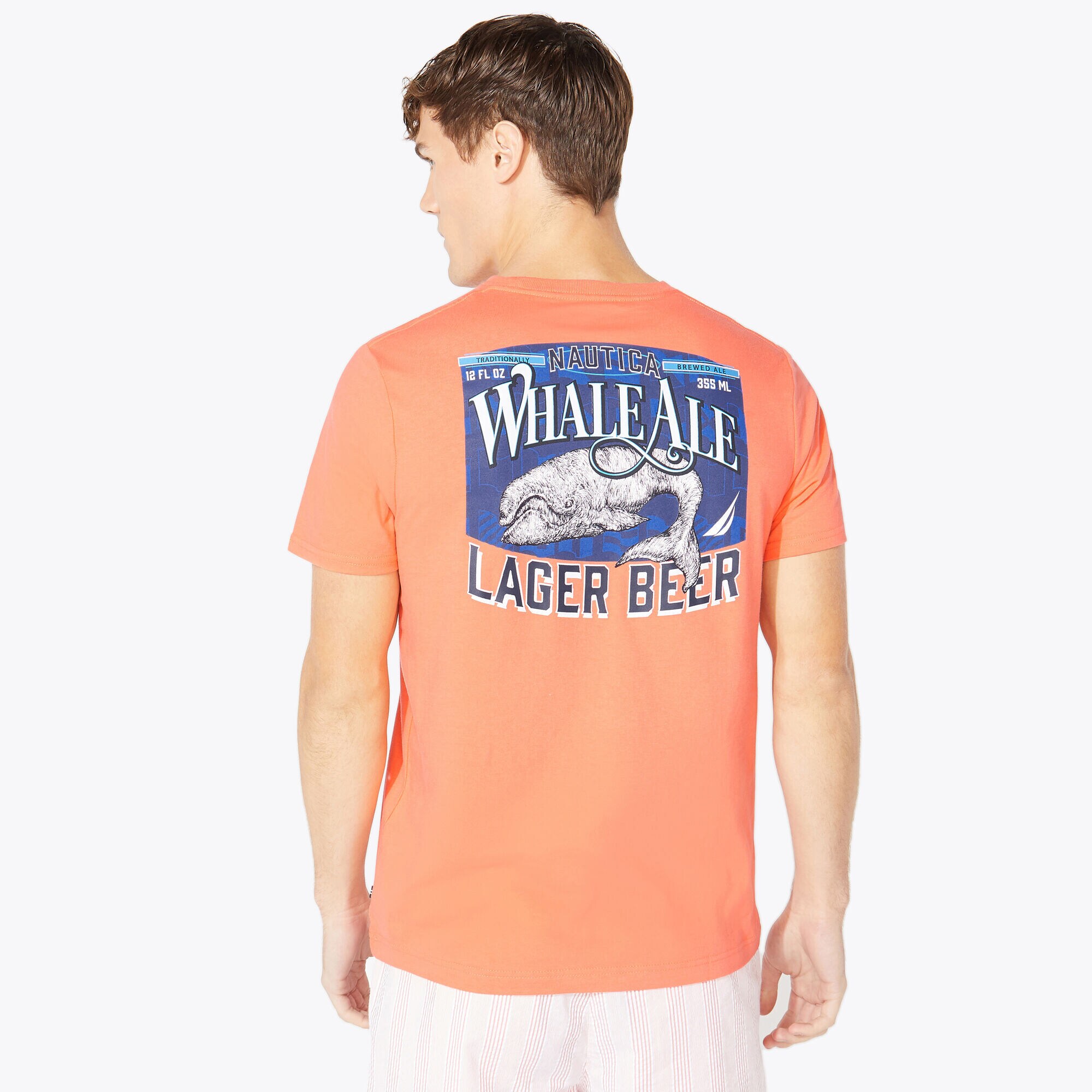 BIG & TALL WHALE GRAPHIC T-SHIRT,Livng Coral,large