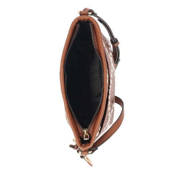 Windowpane Woven Crossbody Bag