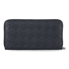 Woven Zip Wallet,Workshirt Blue,large