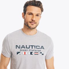 SUSTAINABLY CRAFTED OCEAN CHALLENGE GRAPHIC T-SHIRT,Grey Heather,large
