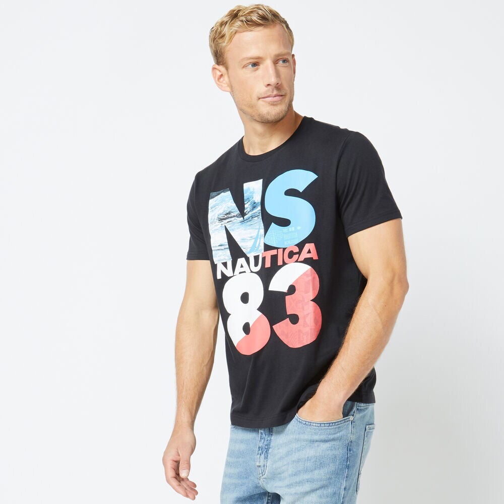 NS-83 GRAPHIC T-SHIRT,True Black,large