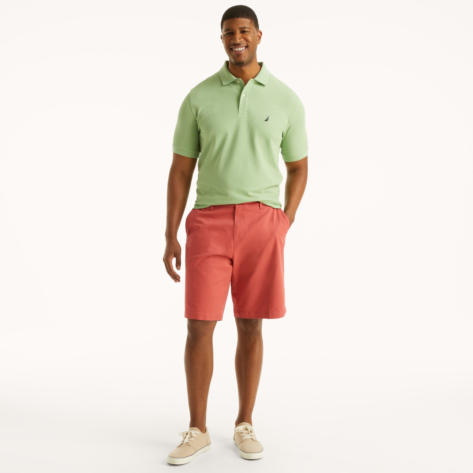 Big & Tall 8.5" Stretch Deck Short,Mineral Red,large