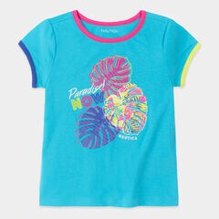 LITTLE GIRLS' PARADISE NOW GRAPHIC T-SHIRT (4-7),Castaway Aqua,large