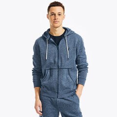 TWO-TONE FULL-ZIP HOODIE,Blue Depths,large