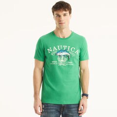 Made For Fishing Graphic T-Shirt,Wave Green,large