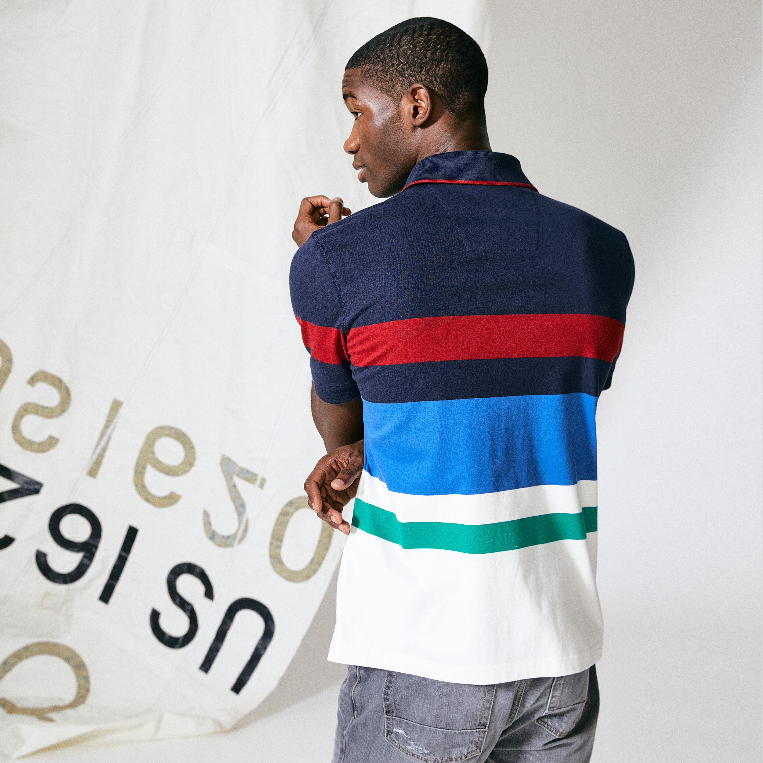 NAUTICA JEANS CO. COLORBLOCK STRIPE RUGBY | Nautica